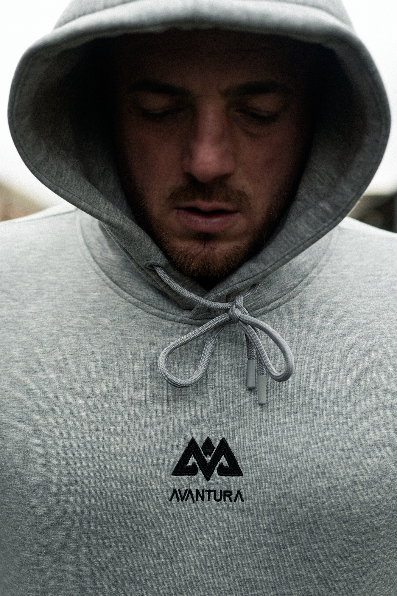 SQUARE HOODIE GRAU