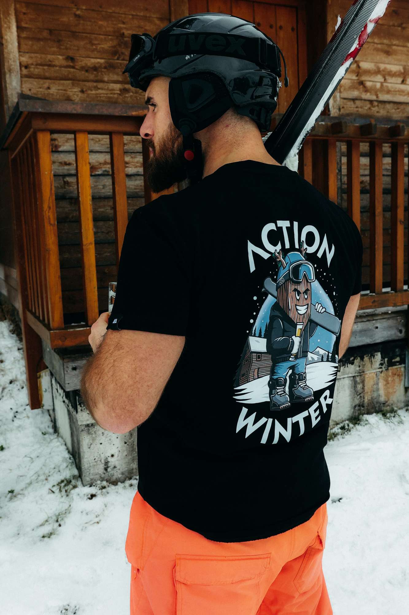 WINTER ACTION T-SHIRT SCHWARZ