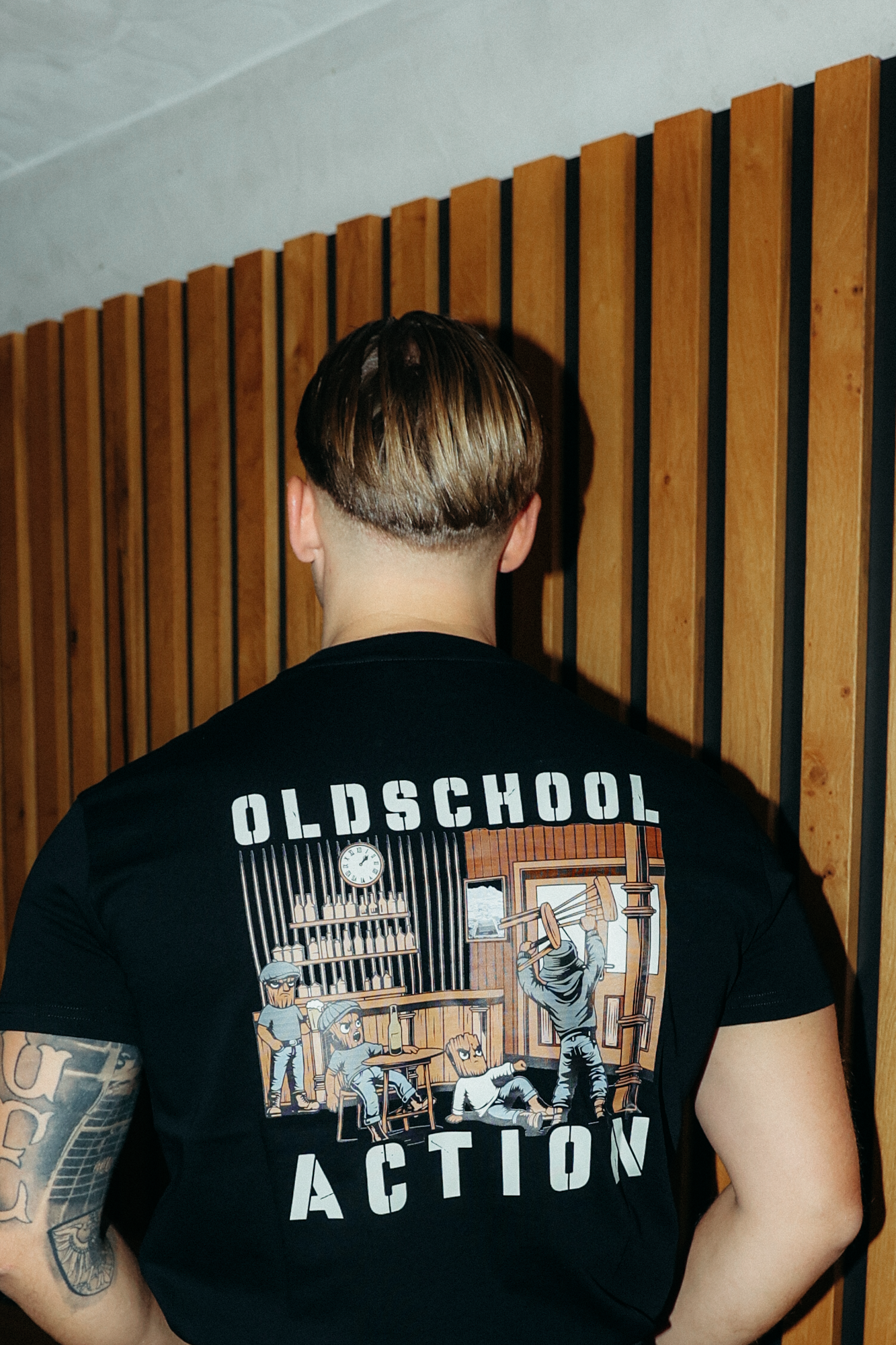 OLDSCHOOL ACTION T-SHIRT SCHWARZ